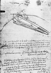 MS B 2173, Folio 74v: Studie für eine Flugmaschine, 1487-1490